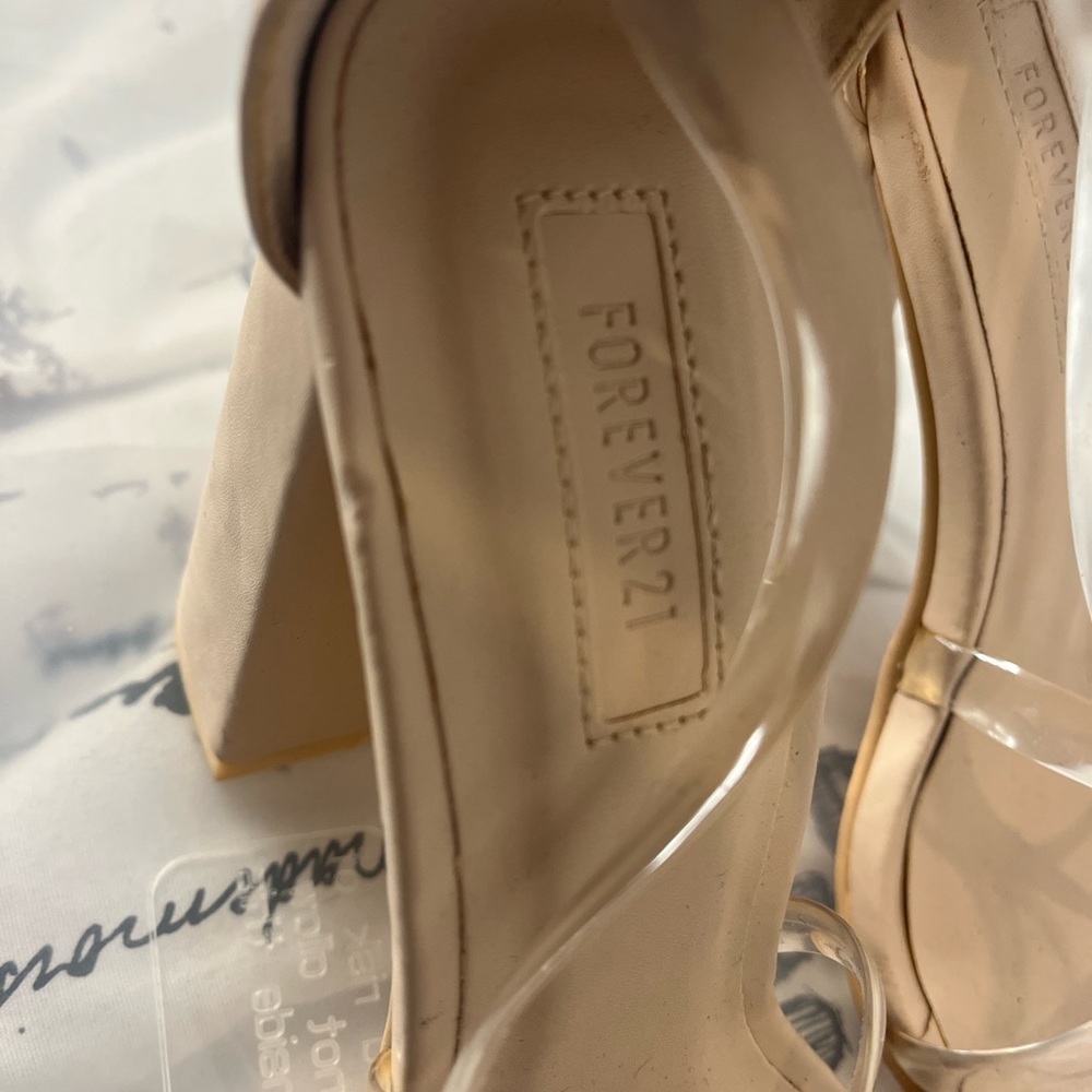 Forever21 Block Nude Heels - Picture 6 of 9